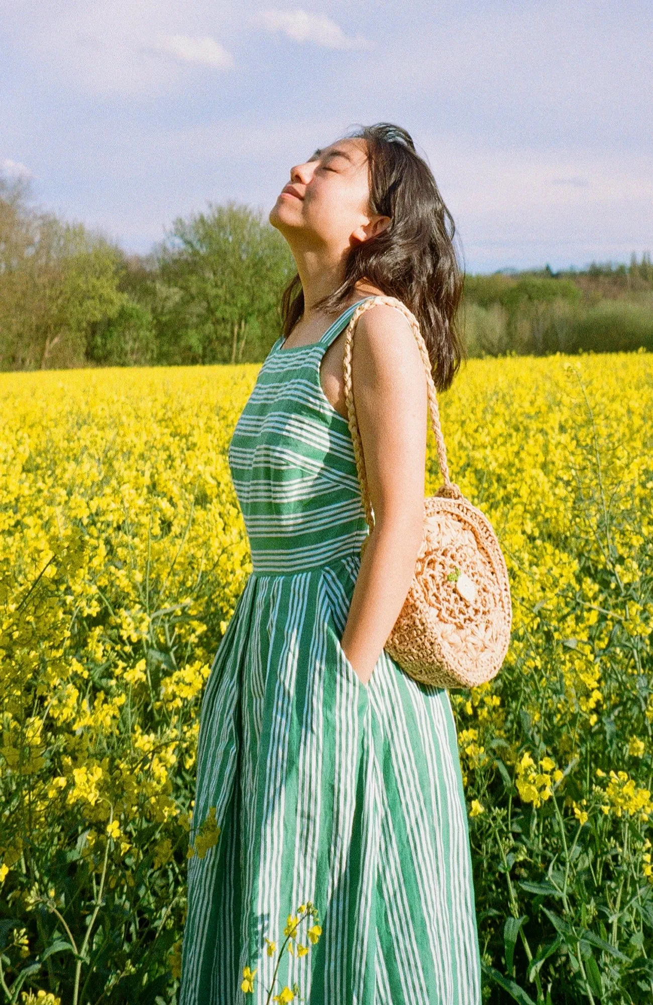 Suki Beachcomber Stripe Green Dress