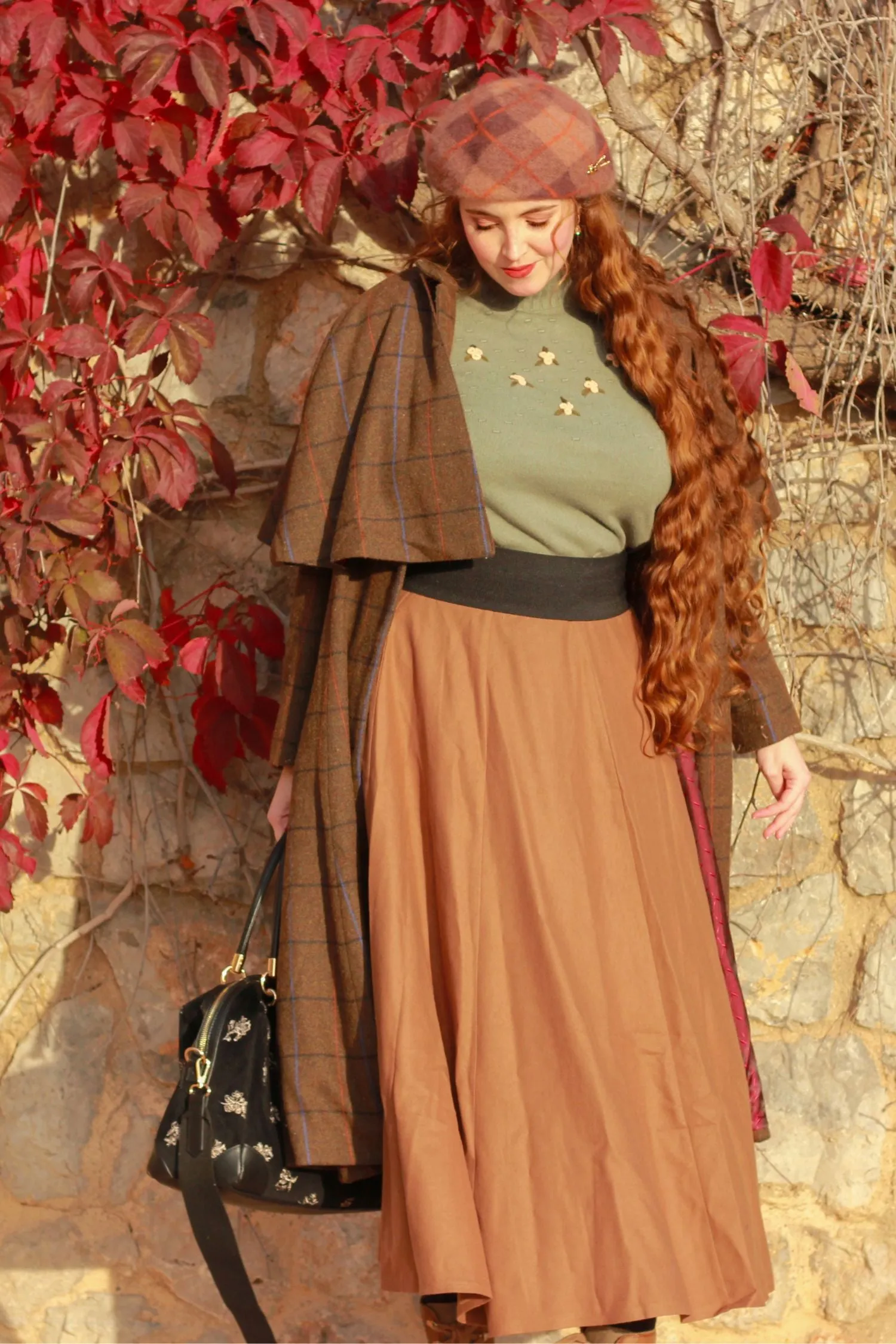 Swing circle  winter wool skirt women 4810