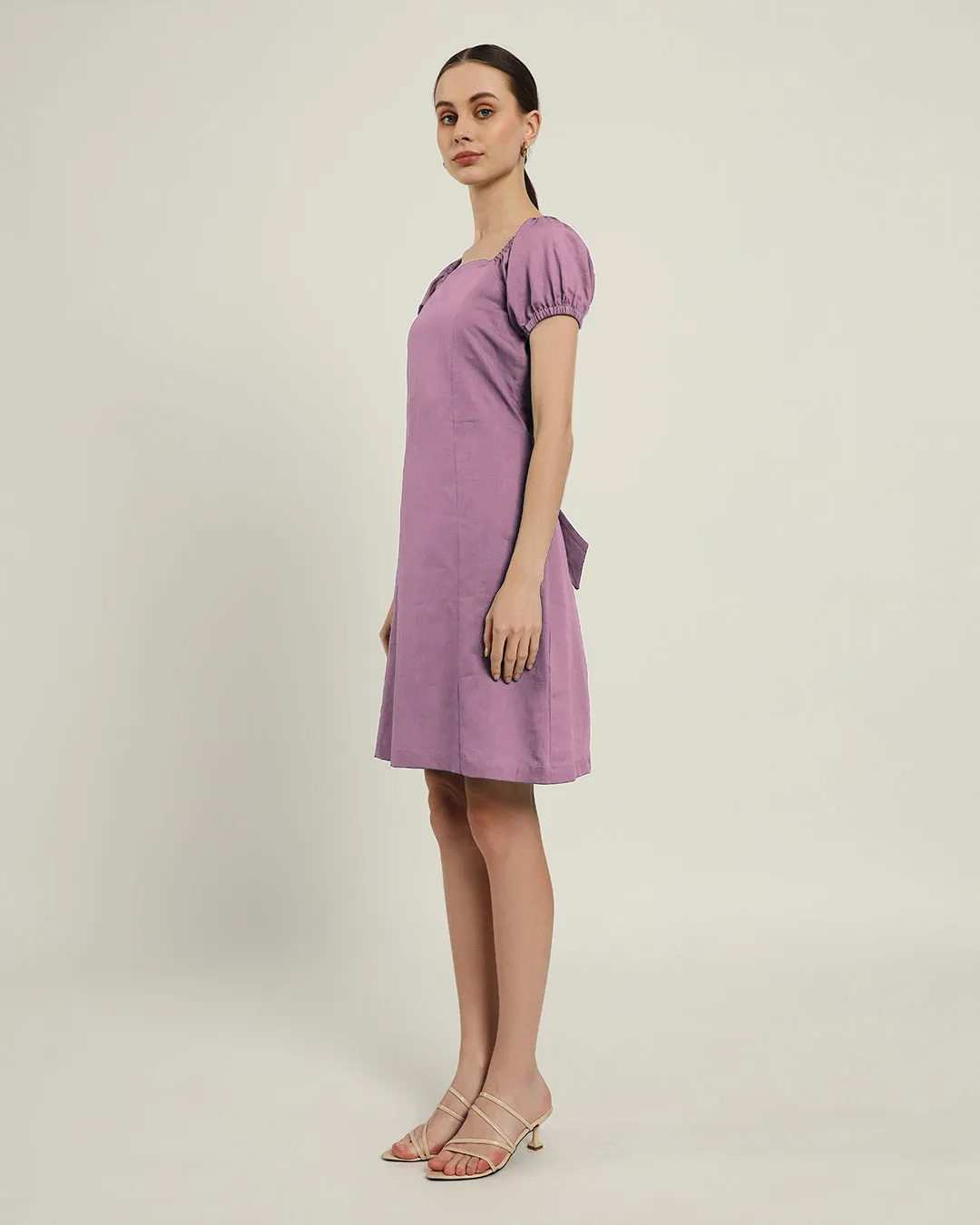 The Arar Purple Swirl Cotton Dress