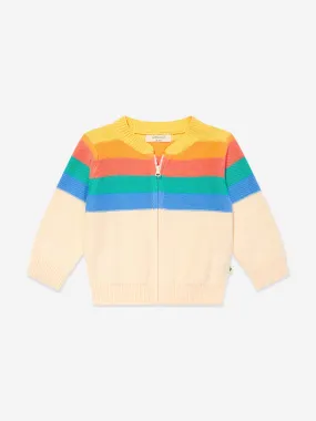 The Bonnie Mob Kids Barnacle Rainbow Striped Cardigan in Multicolour