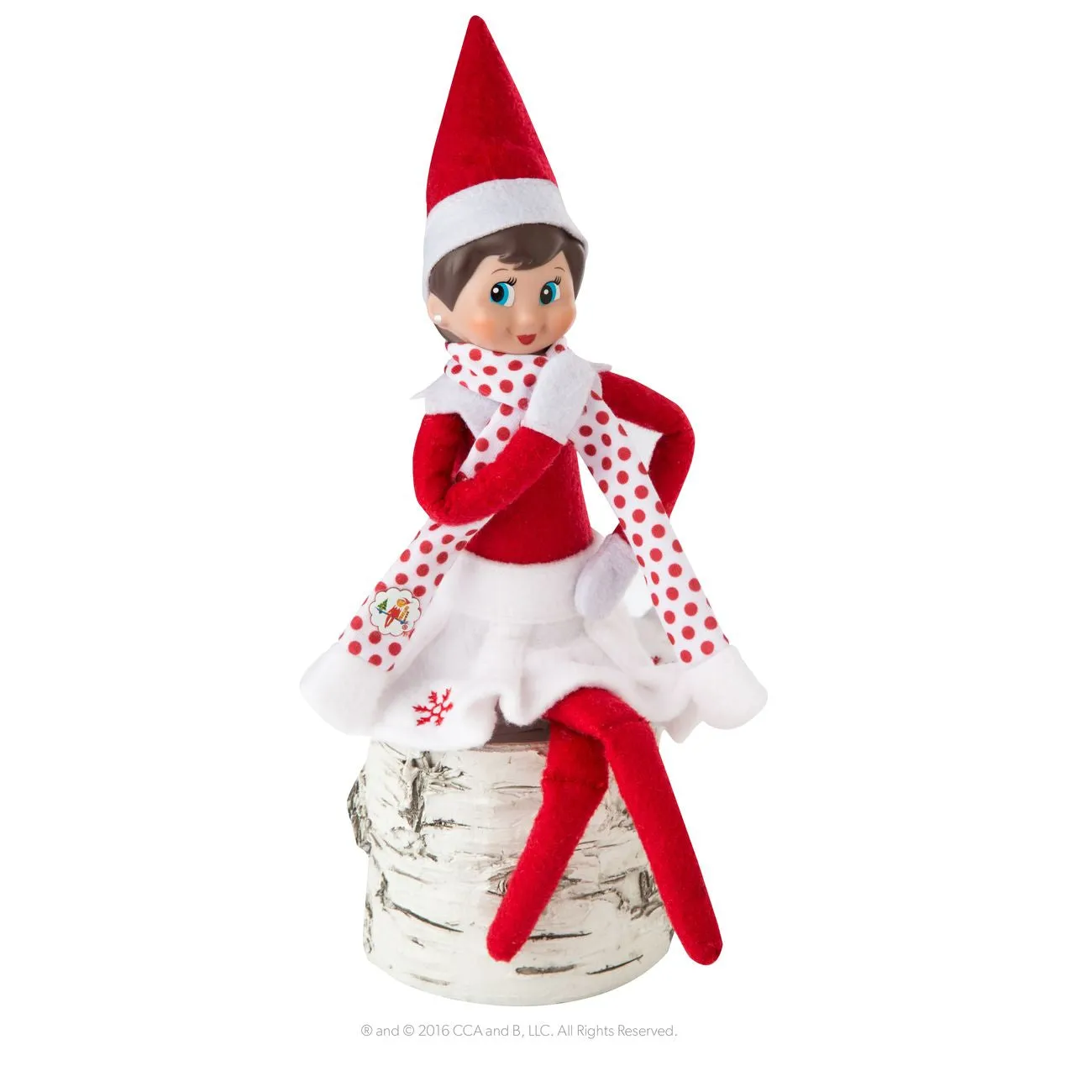 THE ELF ON A SHELF CLAUS COUTURE COLLECTION SNOWFLAKE SKIRT & SCARF