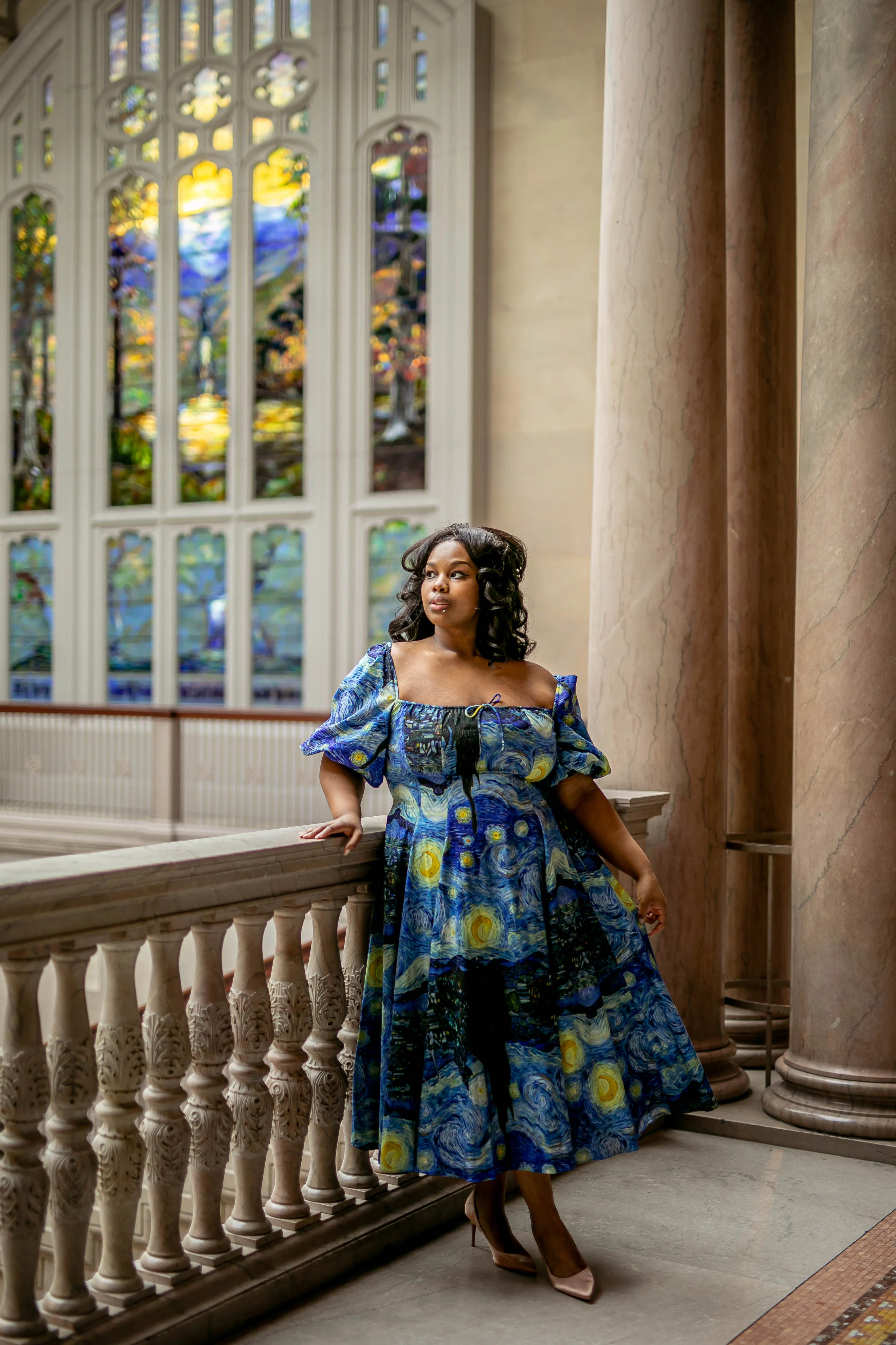 The Starry Night Day Dress