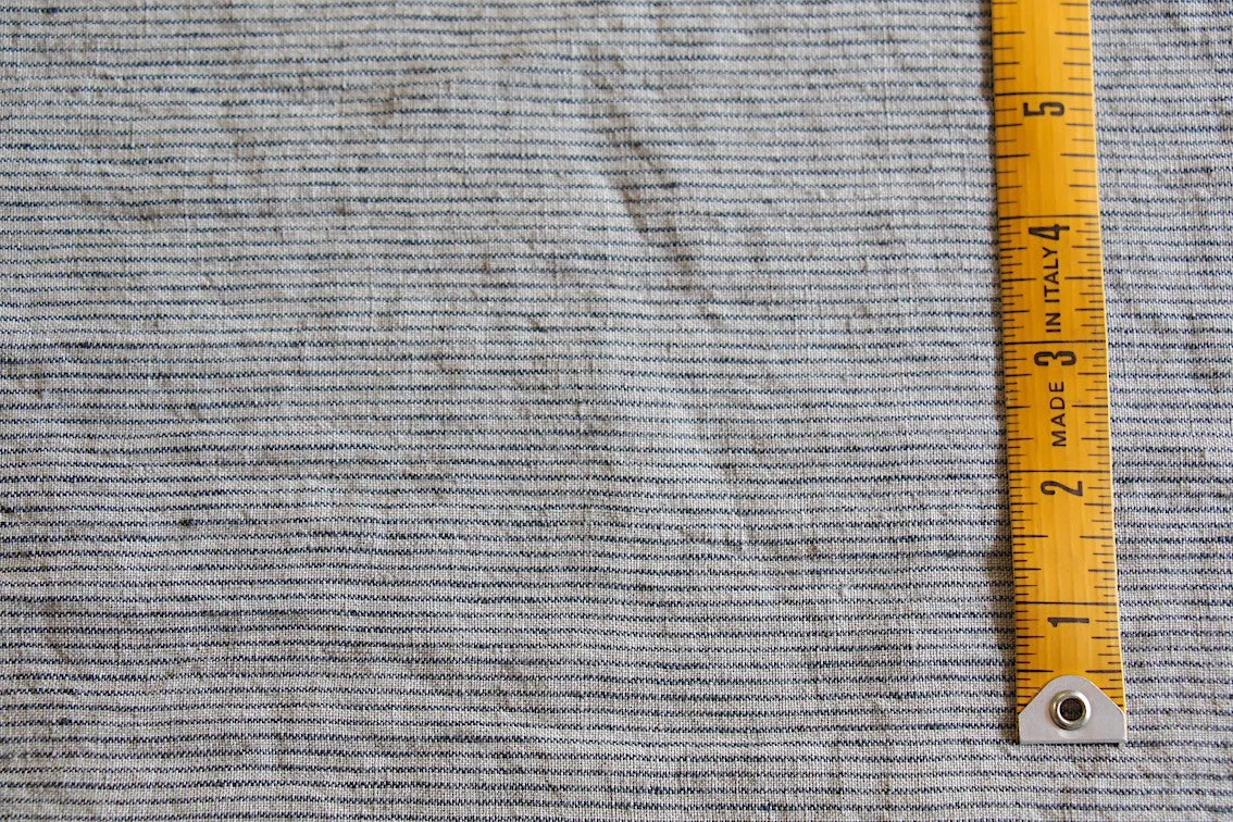 Thin Beige Stripe Washed Linen