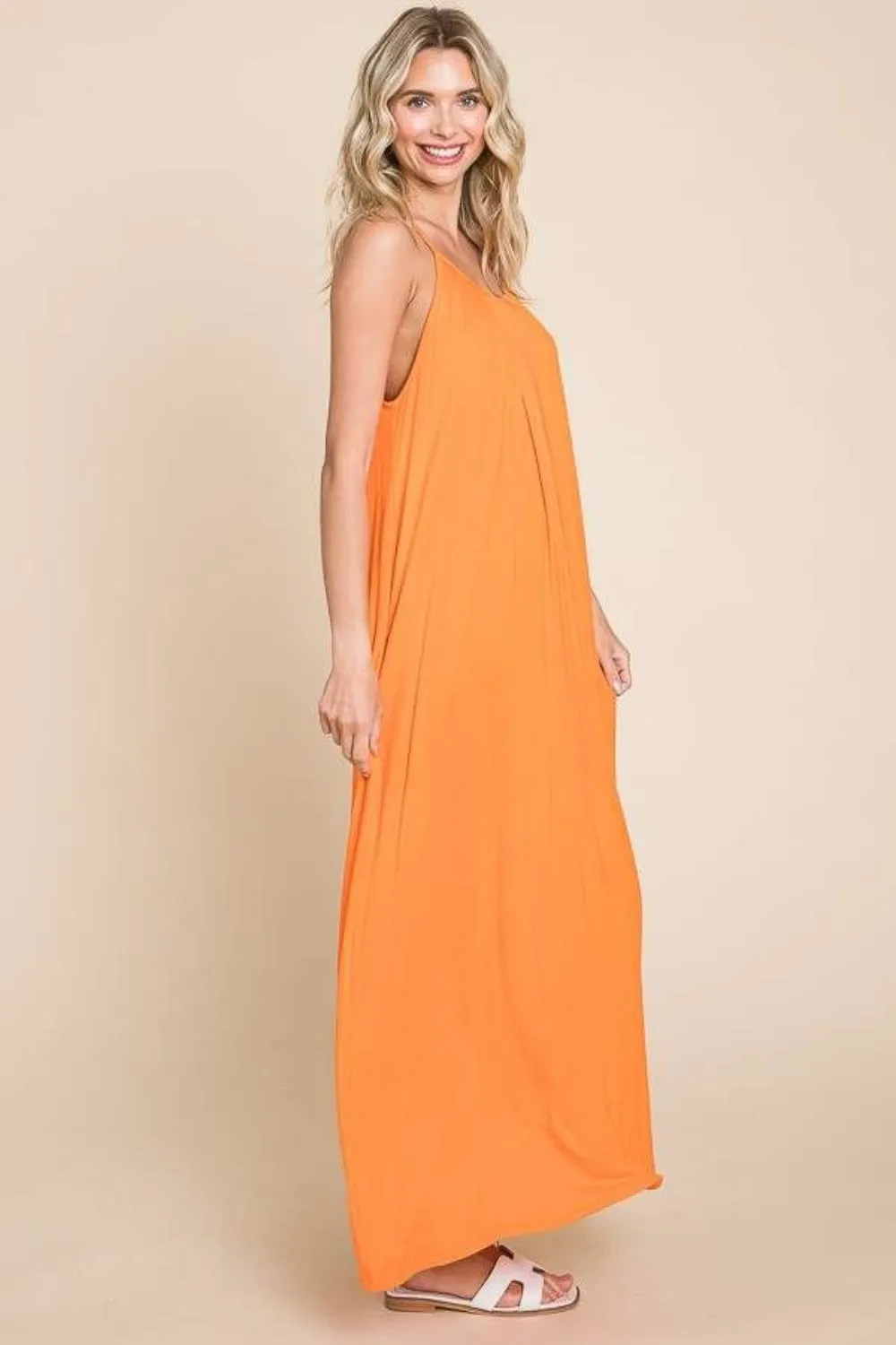 Tie Back Maxi Cami Dress