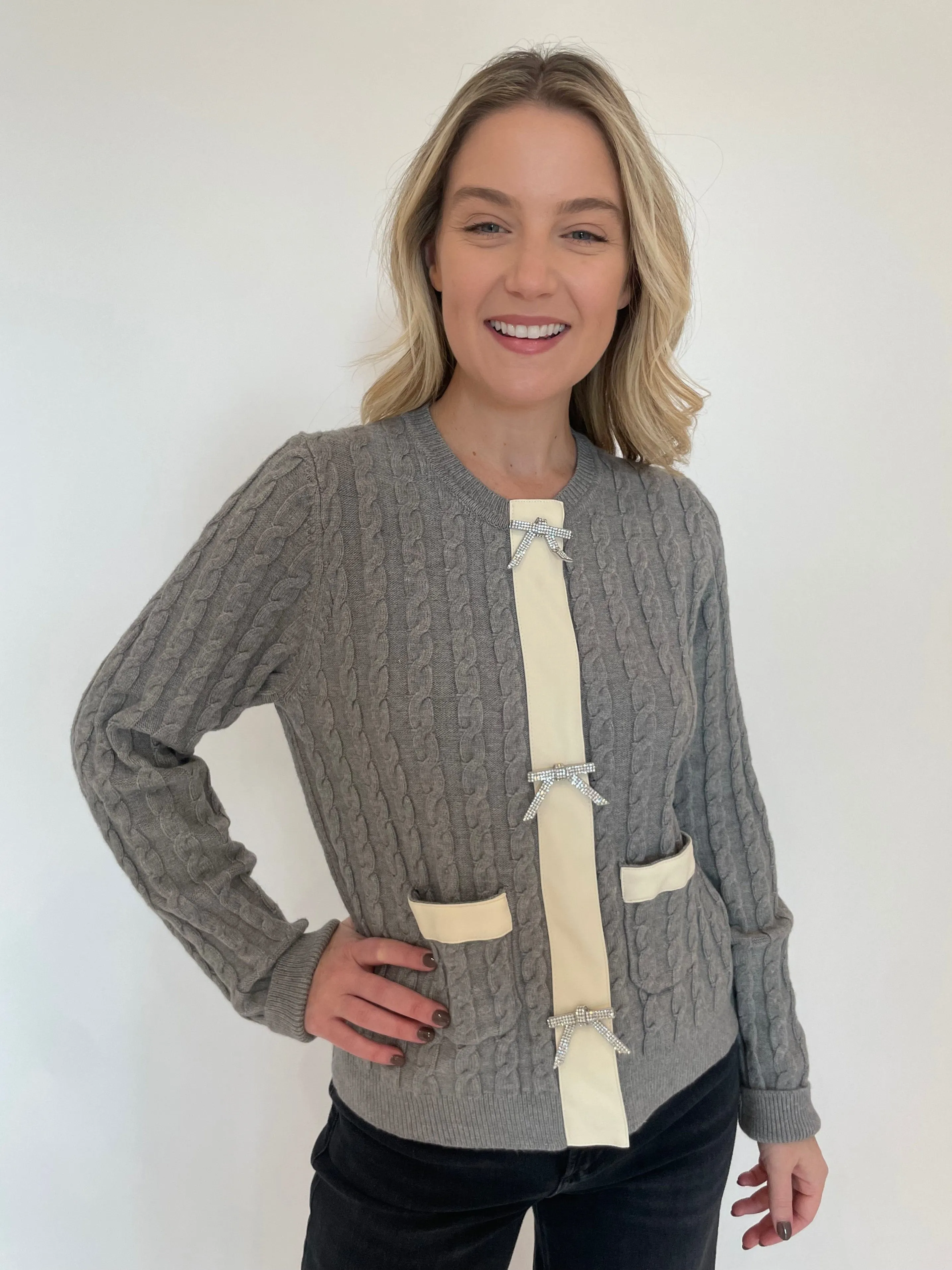 Tina Cable Knit Cardigan