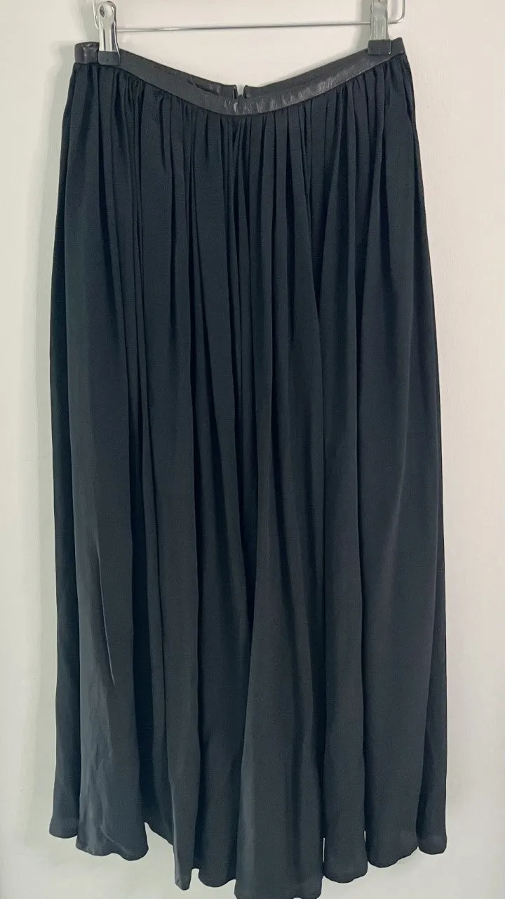 TOTEME Black Pleated Midi Skirt