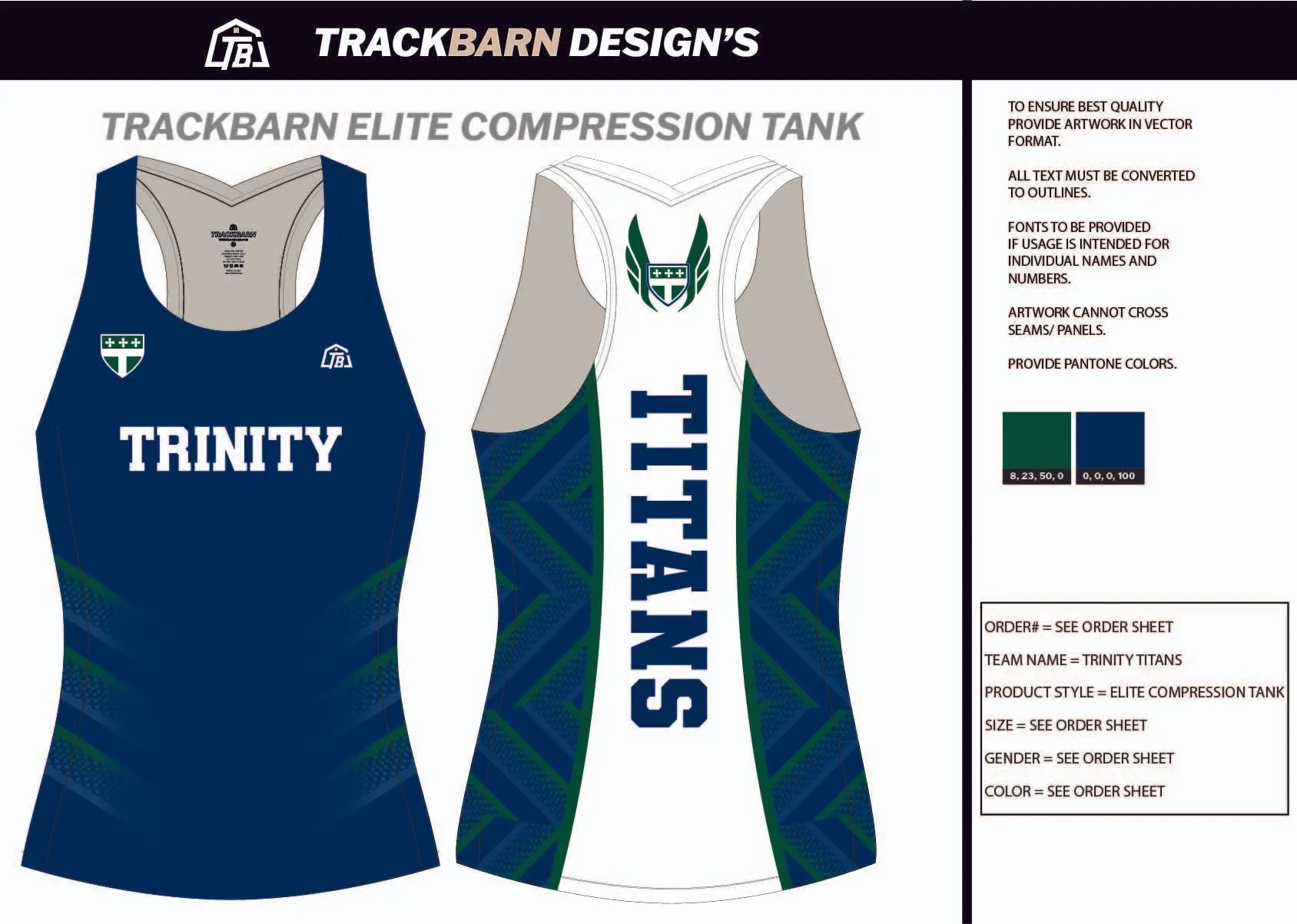 Trinity-Titans- Womens Compression Tank