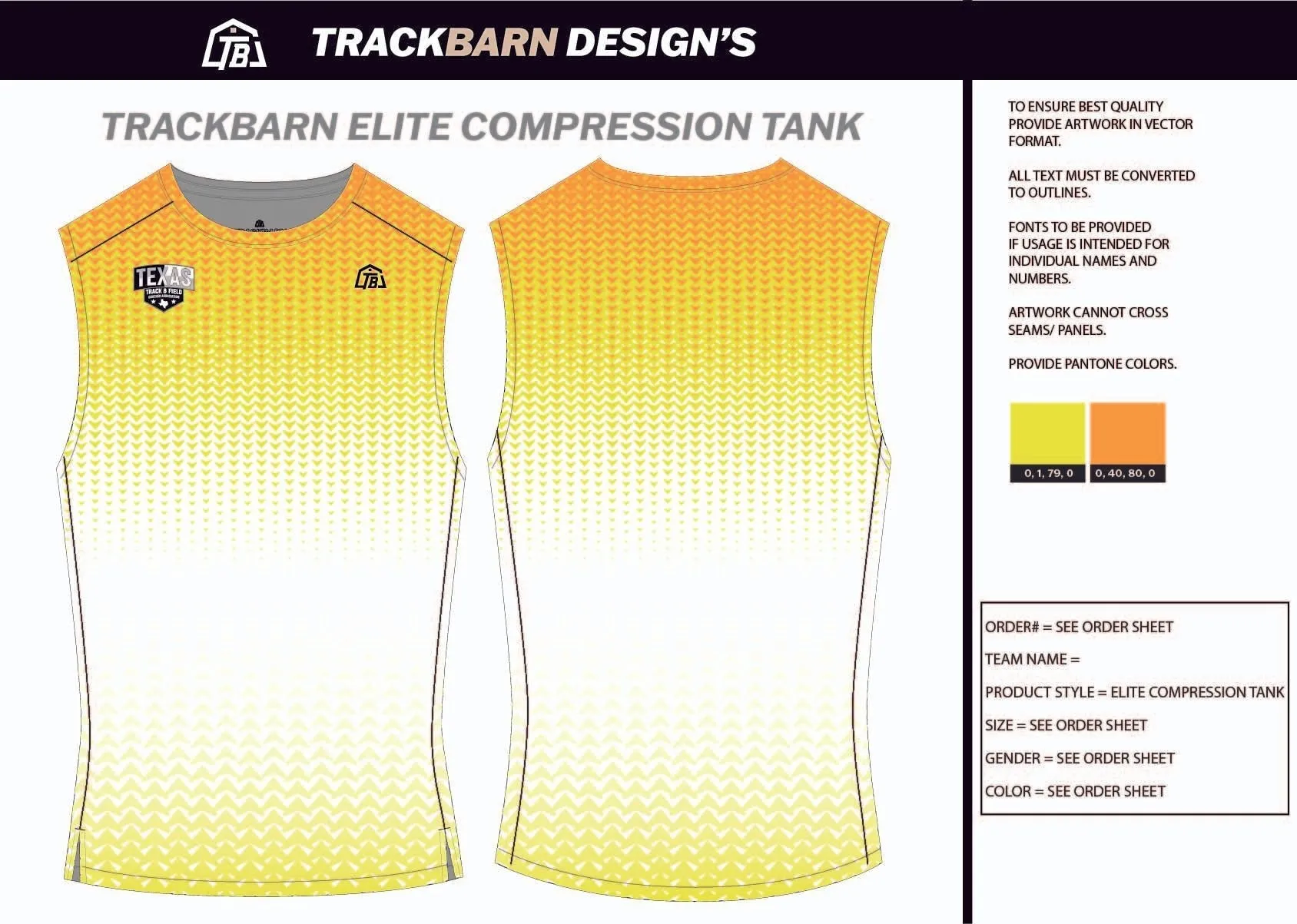 TTFCA-- Mens Track Compression Tank