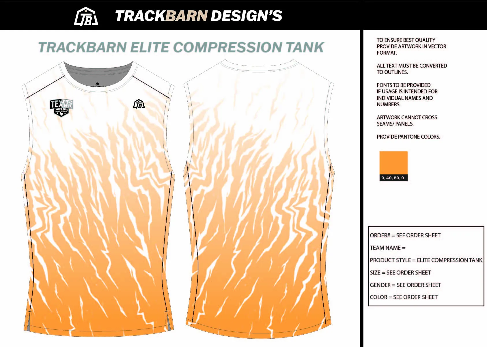 TTFCA-- Mens Track Compression Tank