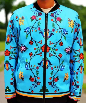 Turquoise bomber jacket