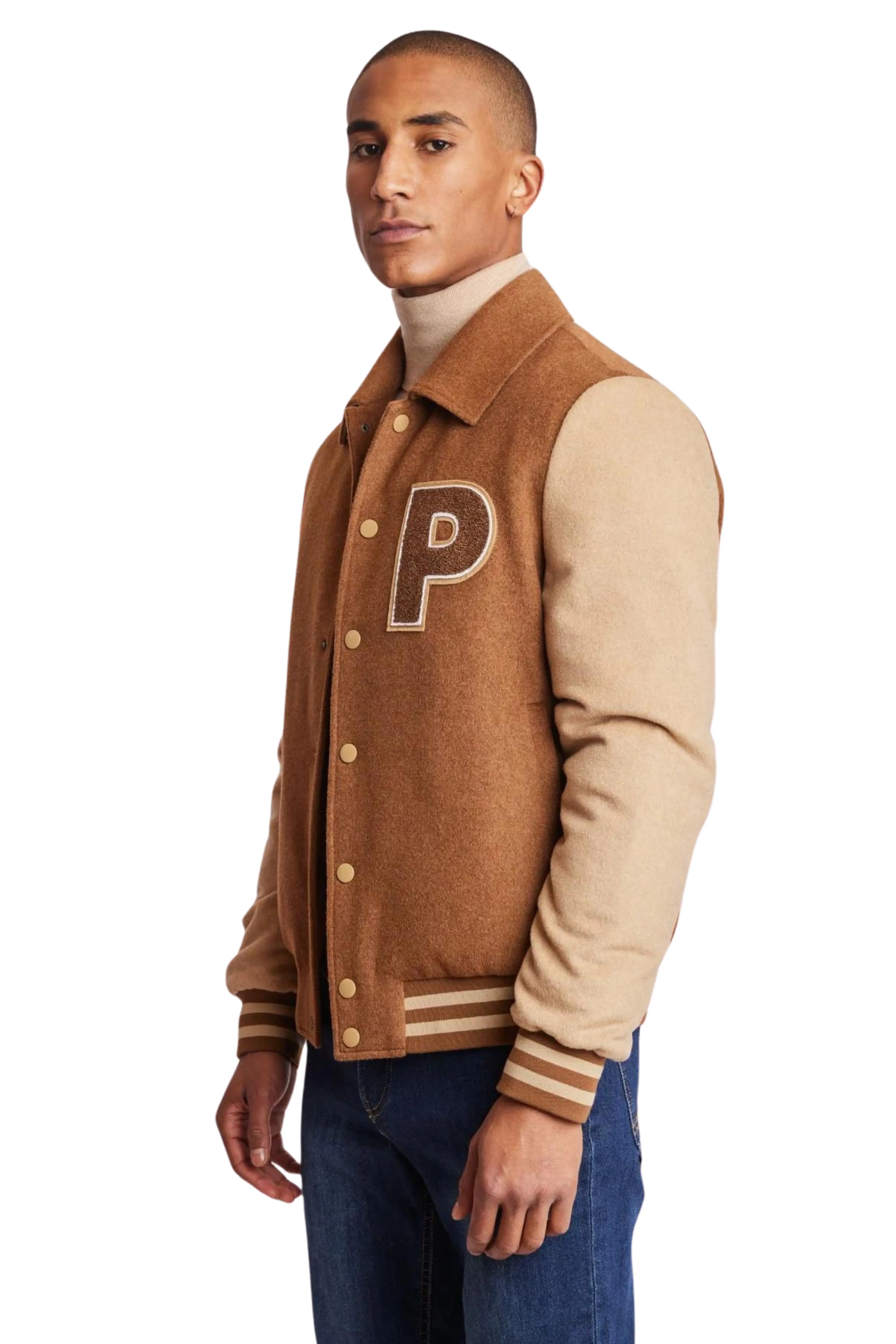 Varsity Jacket  - slim - Cognac & Camel