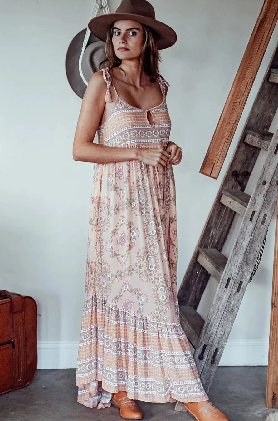 WANDER FREE MAXI DRESS PEACH