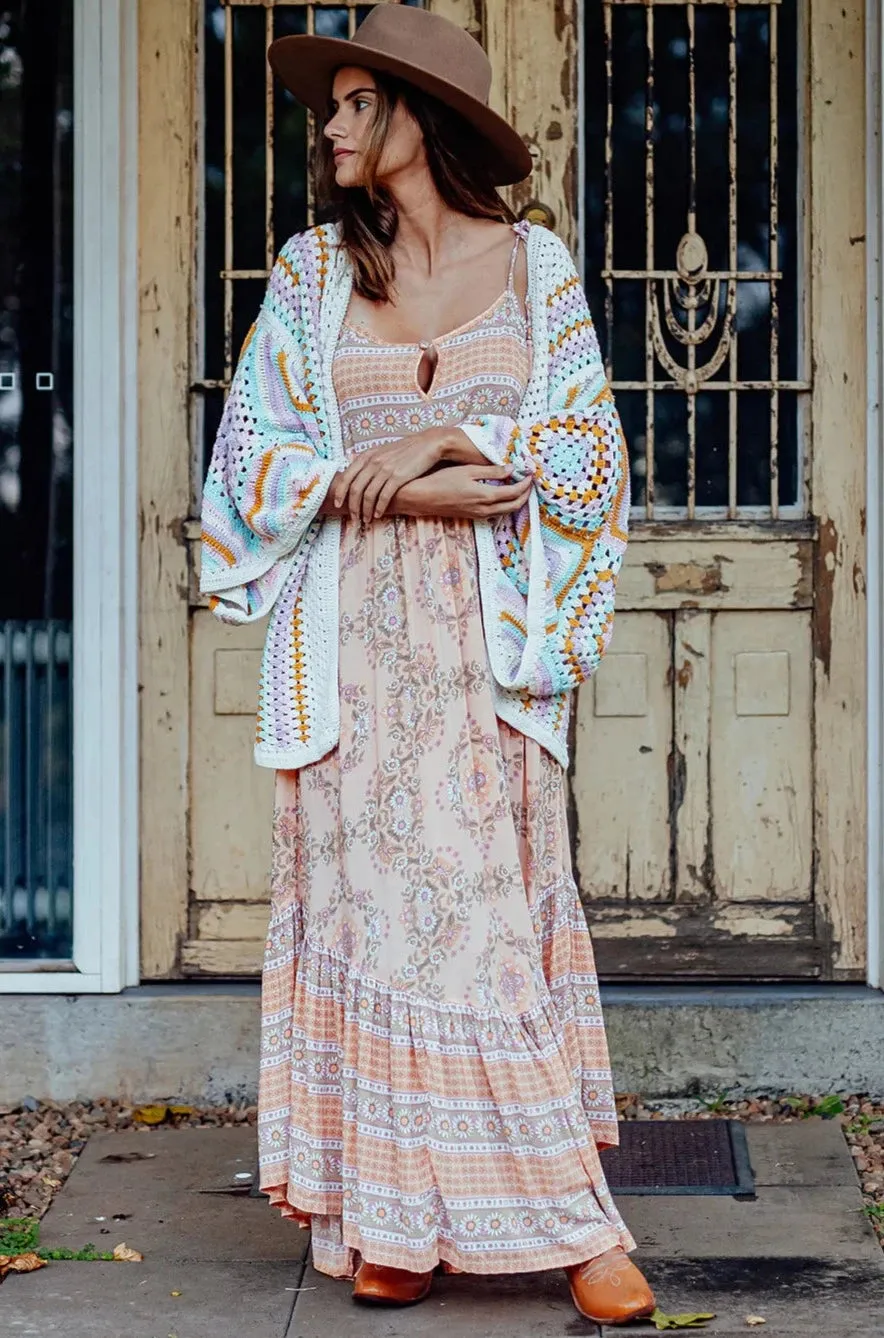 WANDER FREE MAXI DRESS PEACH