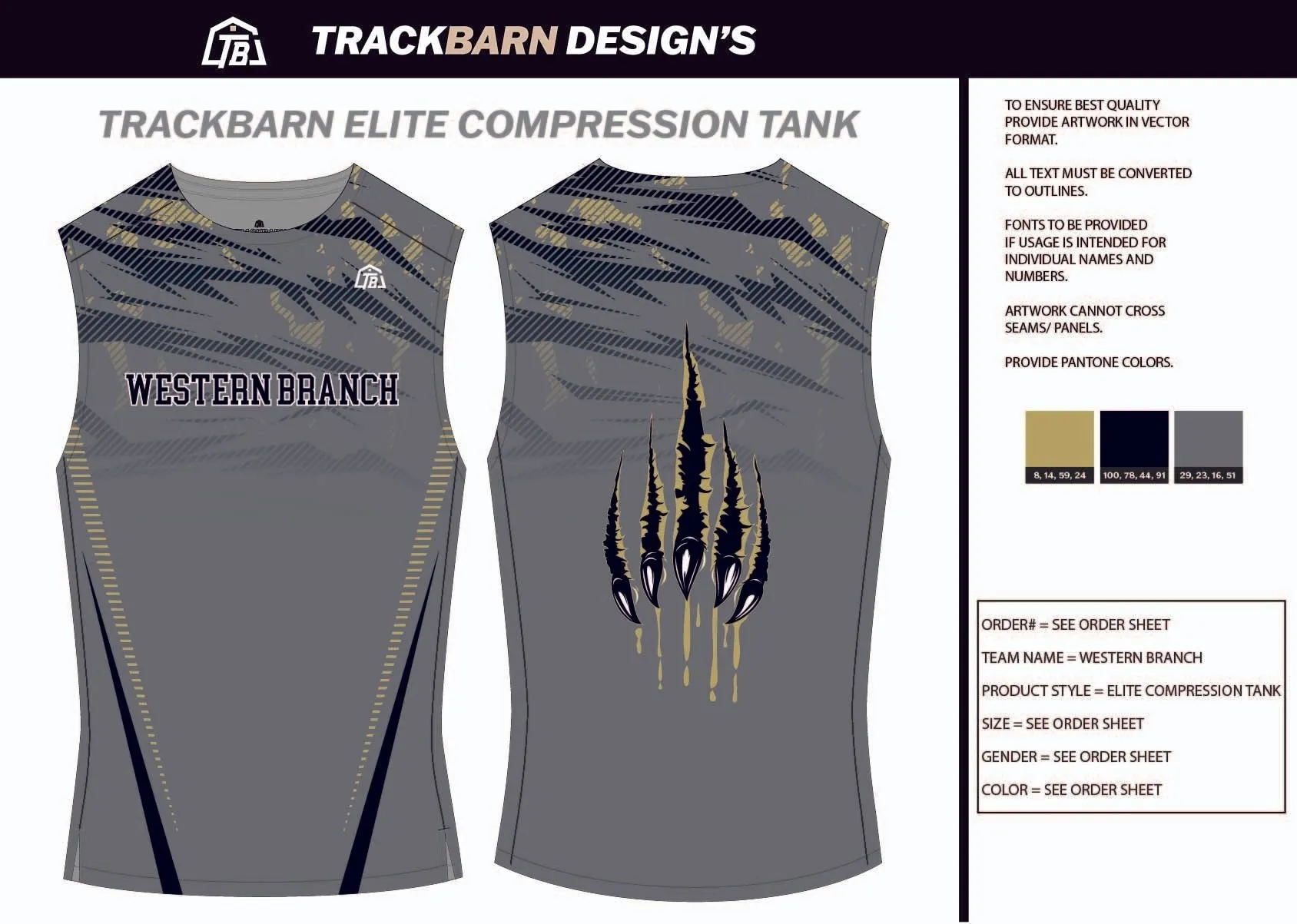 Western-Branch- Mens Track Compression Tank