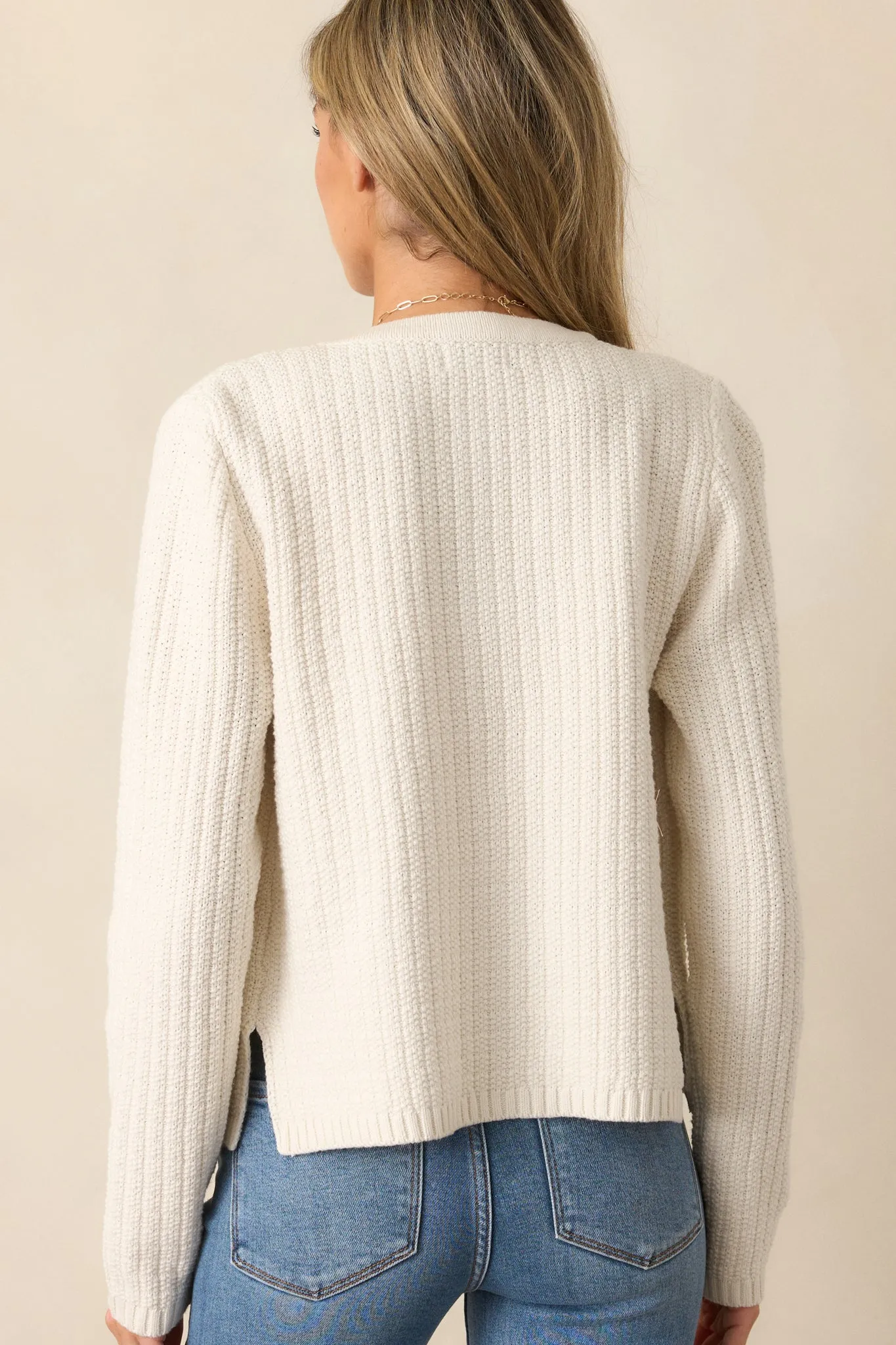 Which Chapter Ivory Knit Cardigan