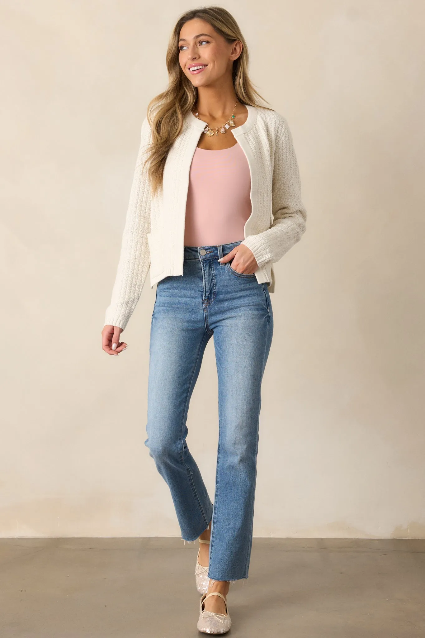 Which Chapter Ivory Knit Cardigan