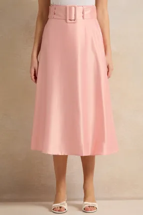 Women Pink Midi Skirt