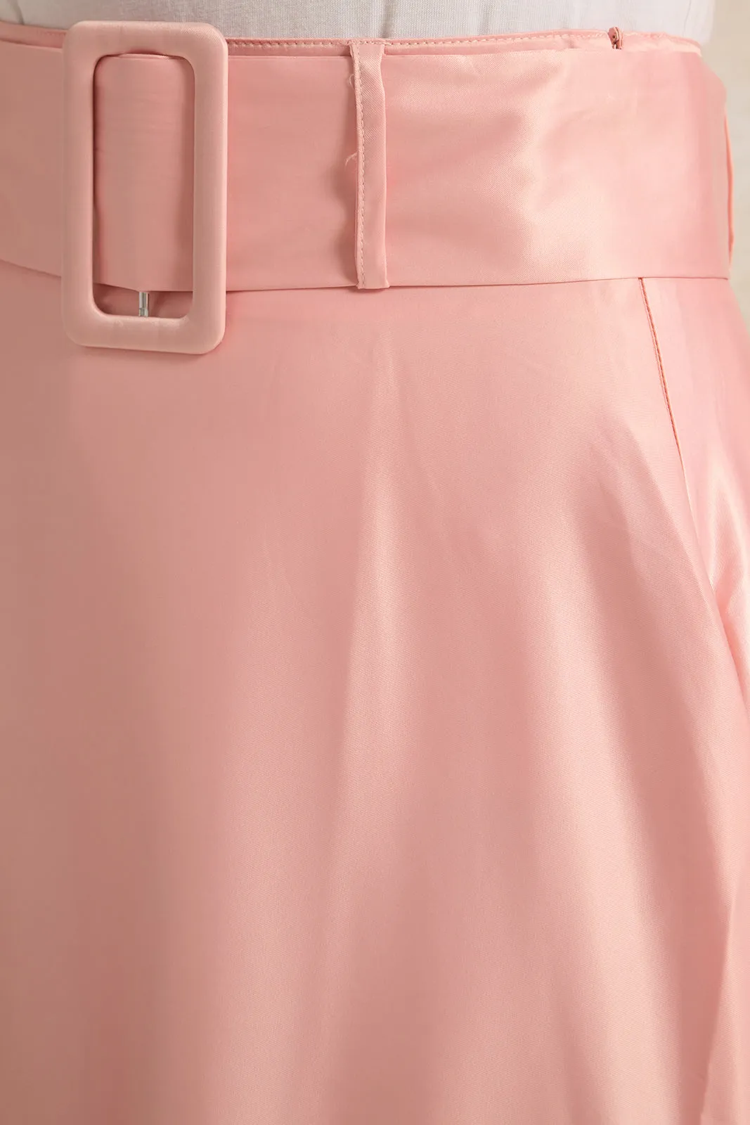 Women Pink Midi Skirt