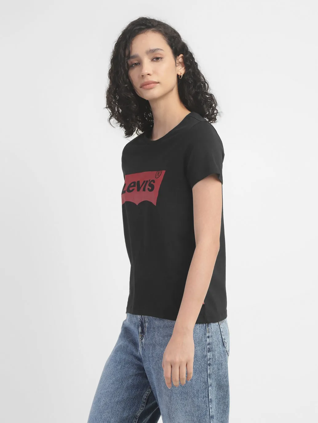 Women's Brand Logo Crew Neck T-shirt