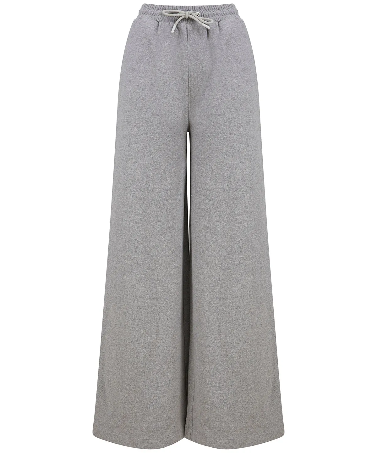 Womens sustainable fashion wide leg joggers | Heather Grey