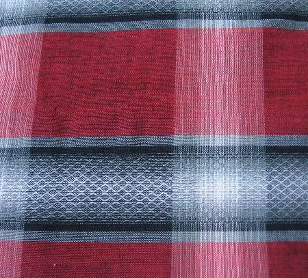 Women's Vintage 50s Day Dress Red Gray Plaid Cotton w Sash Small to Medium VFG