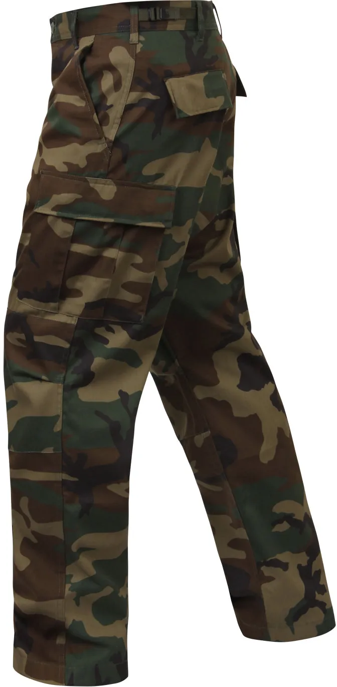 Woodland Camouflage - Military BDU Pants (Polyester/Cotton Twill)