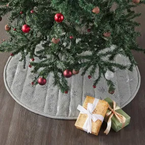 Yuletide Burlap Dove Grey Snowflake Tree Skirt 36